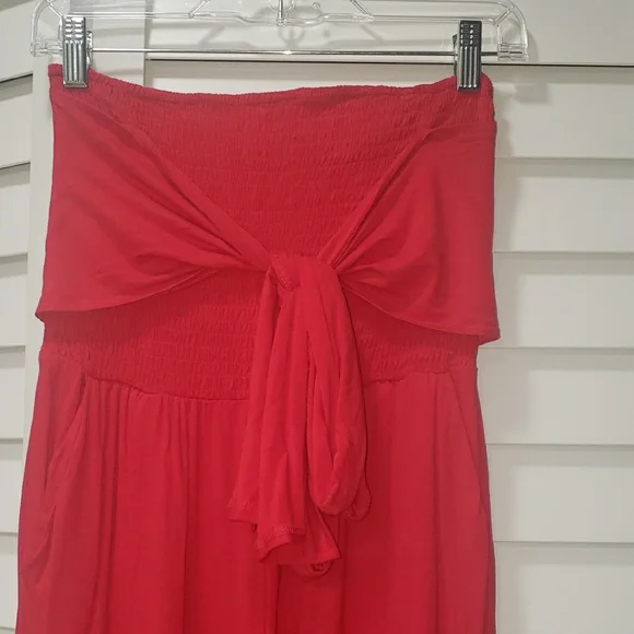 VENUS Red Strapless Jumpsuit - Picture 11 of 14